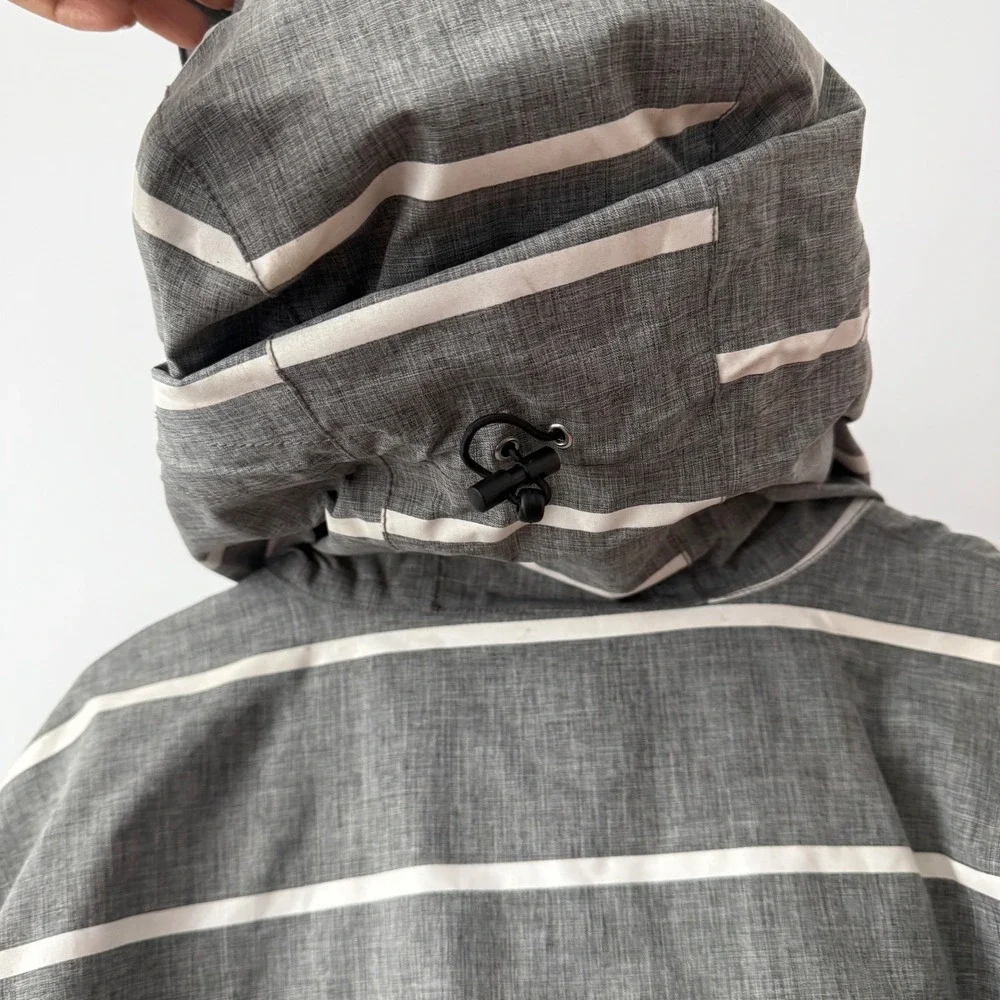 Foursquare‎ sz L Snowboard Outerwear Jacket Mens Striped 10K Hooded Outdoors